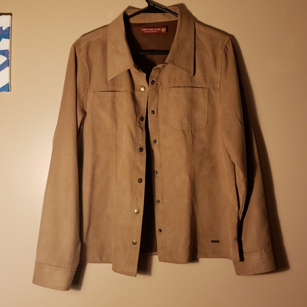 Button down casual shirt/ light jacket